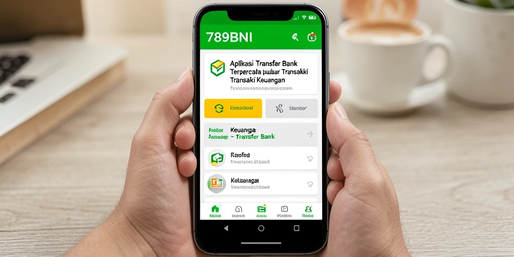 Tampilan antarmuka aplikasi 789BNI yang intuitif untuk transfer bank.