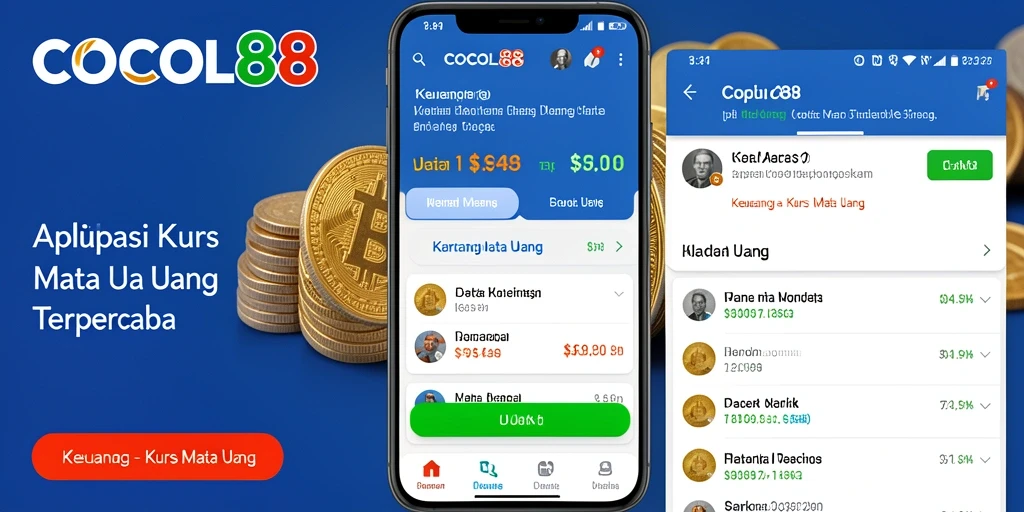 Tampilan antarmuka COCOL88 untuk kurs mata uang yang intuitif.
