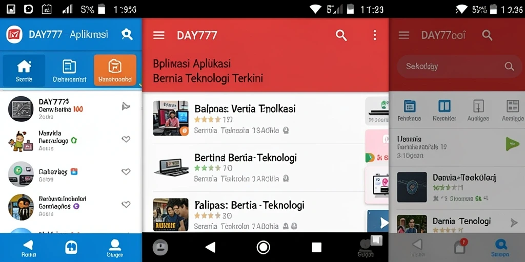 Antarmuka DAY777 yang menarik dan informatif tentang berita teknologi.