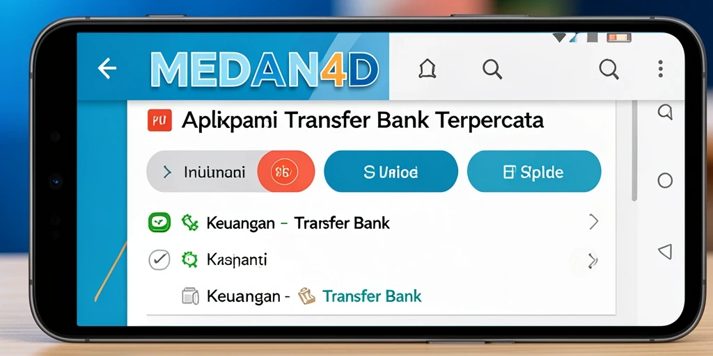 Tampilan antarmuka pengguna MEDAN4D yang intuitif untuk transaksi Transfer Bank.