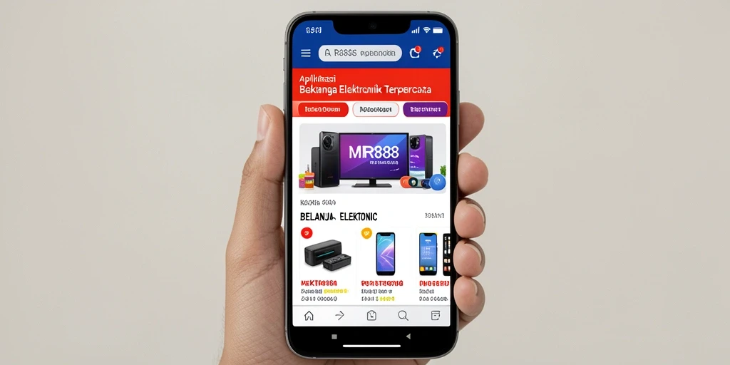 Tampilan antarmuka pengguna aplikasi MR888 yang modern dan fungsional.