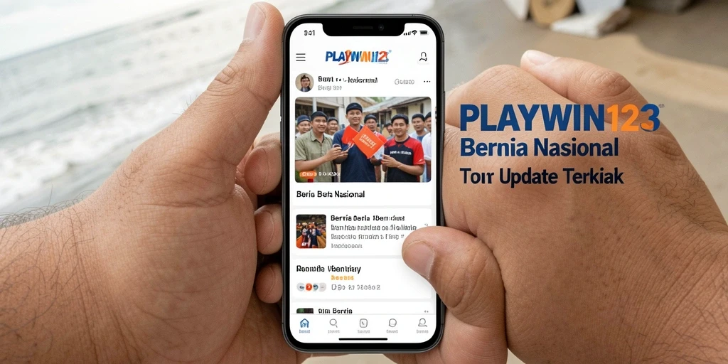 Screenshot utama aplikasi PLAYWIN123 menampilkan antarmuka pengguna yang menarik.