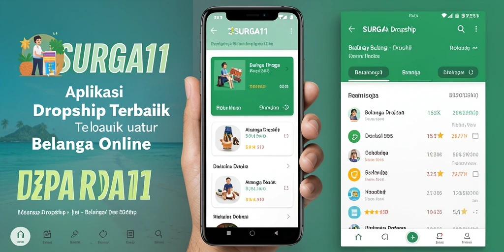 Tampilan antarmuka pengguna SURGA11 yang modern dan fungsional untuk dropship.