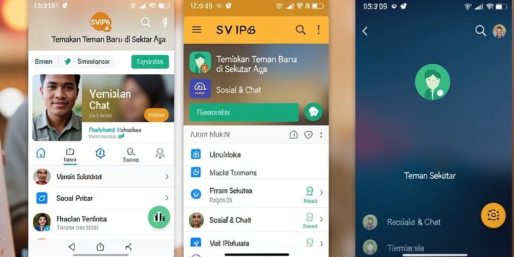 Tampilan antarmuka SVIP6 yang menarik untuk Teman Sekitar.